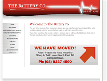 Tablet Screenshot of batteryco.com.au